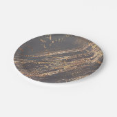 Graues Party aus Marmor Pappteller (Schrägansicht)