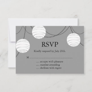 Graues Party Lanterns UAWG RSVP Karte