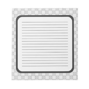 Graues Patchwork-Muster Notizblock