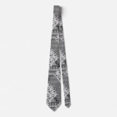 Graues Patchwork-Patchwork-Muster Krawatte (Vorderseite)