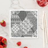 Graues Patchwork-Patchwork-Muster Serviette (Beispiel)