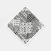 Graues Patchwork-Patchwork-Muster Serviette (Ecke)