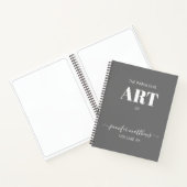 Graues Personalisiertes Sketchbook - Ihr Name Notizblock (Innenseite)