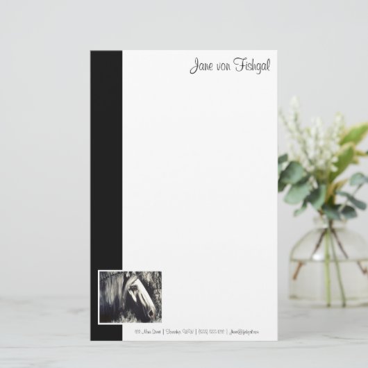 Graues Pferd Briefpapier (Stehend Vorderseite)