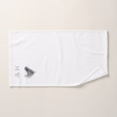Graues Pferd Design Monogramm Badhandtuch Set (Handtuch)
