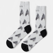 Graues Pferd Design Personalisiert Socken (Linkes Detail)