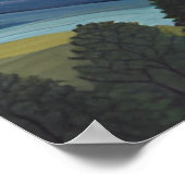 Graues Pferd in der Sternennacht Poster (Ecke)