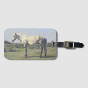 Graues Pferd in einem Feld (von Rosa Bonheur) Gepäckanhänger