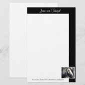 Graues Pferd mit schwarzer Grenze Briefpapier (Vorne/Hinten)