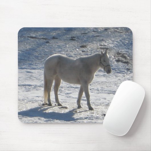 Graues Pferd Mousepad (Mit Mouse)