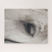 Graues Pferd, Nahes Auge Puzzle (Horizontal)
