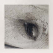 Graues Pferd, Nahes Auge Puzzle (Horizontal)