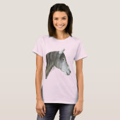 Graues Pferd T-Shirt (Vorne ganz)