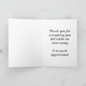 Graues Pferd und Gräuel Danke, dass ihr Haustier S Karte (Innenseite)