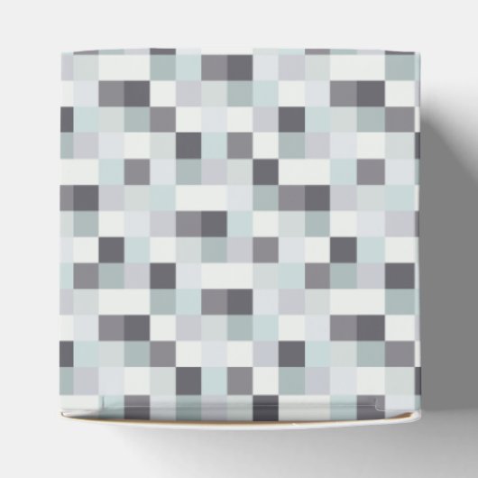 Graues Pixel-Muster Geschenkschachtel (Oben)