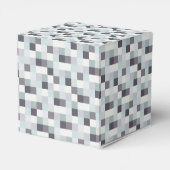 Graues Pixel-Muster Geschenkschachtel (Rückseite)