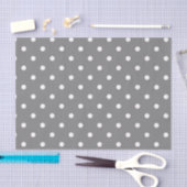 Graues Polka-Dot-Tissue Seidenpapier (Handwerk)