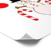 Graues Poodle Christmas #2 Poster (Ecke)