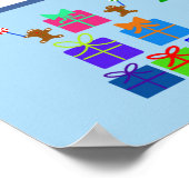 Graues Poodle Christmas #4 Poster (Ecke)