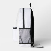 Graues Quadrat mit rotem Fleck und blauem Kreis-Te Bedruckter Rucksack (Rechts)