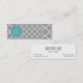 Graues Quatrefoil mit kundenspezifischem Mini Visitenkarte (Vorne/Hinten)