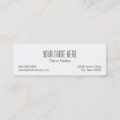 Graues Quatrefoil mit kundenspezifischem Mini Visitenkarte (Rückseite)