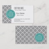 Graues Quatrefoil mit kundenspezifischem Visitenkarte (Vorne/Hinten)