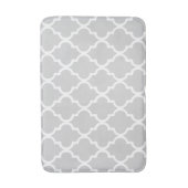 Graues Quatrefolienmuster Badematte (Vorderseite Vertikal)