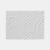 Graues Quatrefolienmuster Fleecedecke (Vorderseite (Horizontal))