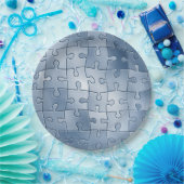 Graues Rätsel Pappteller (Party)