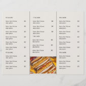Graues Restaurant-Foto-Logo-Abholmenü-Design (Rückseite)