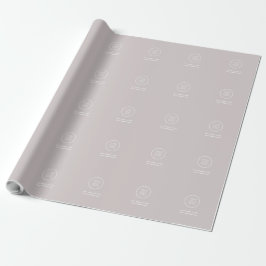 Graues Retail Wrapping Paper mit Logo Geschenkpapier