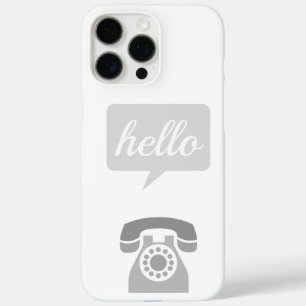 Graues Retro-Telefon Hallo iPhone 16 Pro Max Hülle