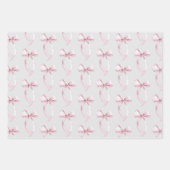 Graues Rosa Rosenblütenherz Brautparty Geschenkpapier Set (Vorderseite 3)