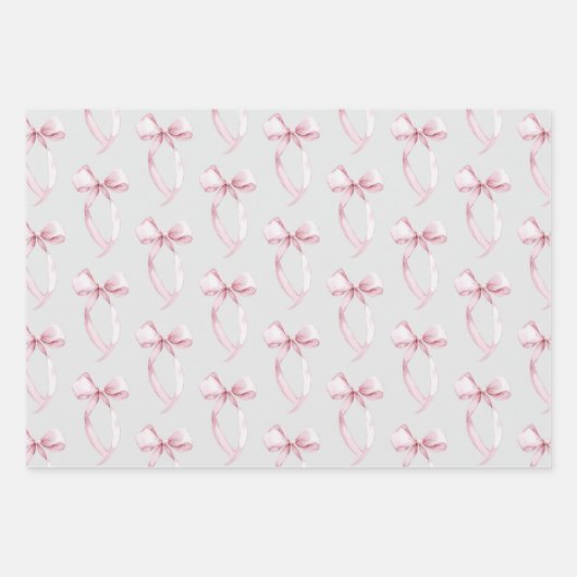 Graues Rosa Rosenblütenherz Brautparty Geschenkpapier Set (Vorderseite 3)