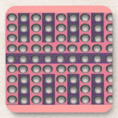 Graues, rosa und Lila Punktmuster Untersetzer (Vorderseite)