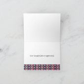 Graues, rosa und Lila Punktmuster Vielen Dank Dankeskarte (Innenseite)