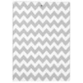 Graues rosa Zickzack personalisiertes Klemmbrett (Rückseite)