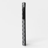 Graues, rosafarbenes Monogramm-Muster Case-Mate iPhone Hülle (Hinten/Links)