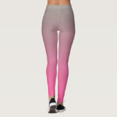 Graues, rosafarbenes Ombre Gradient Custom Busines Leggings (Rückseite)