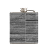 graues rustikales Holz Flachmann (Rückseite)