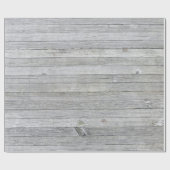 graues rustikales Holz Geschenkpapier (Flach)