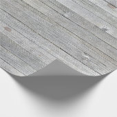graues rustikales Holz Geschenkpapier (Ecke)