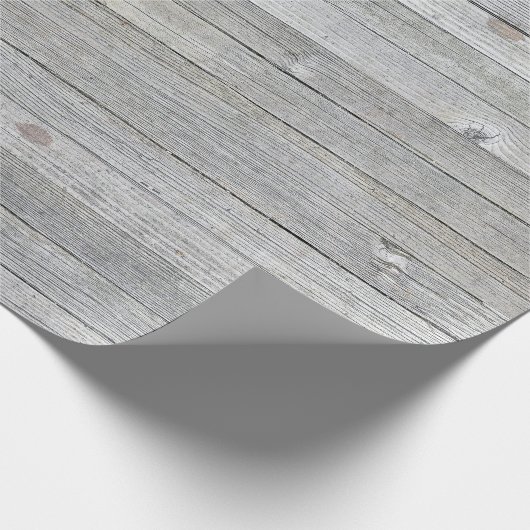 graues rustikales Holz Geschenkpapier (Ecke)