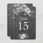 Graues rustikales. Hölzerne Tischnummern Scheune (Vorne/Hinten)