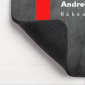 Graues Schiefertafel-Muster Rot Mousepad (Ecke)