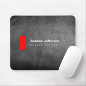 Graues Schiefertafel-Muster Rot Mousepad (Mit Mouse)