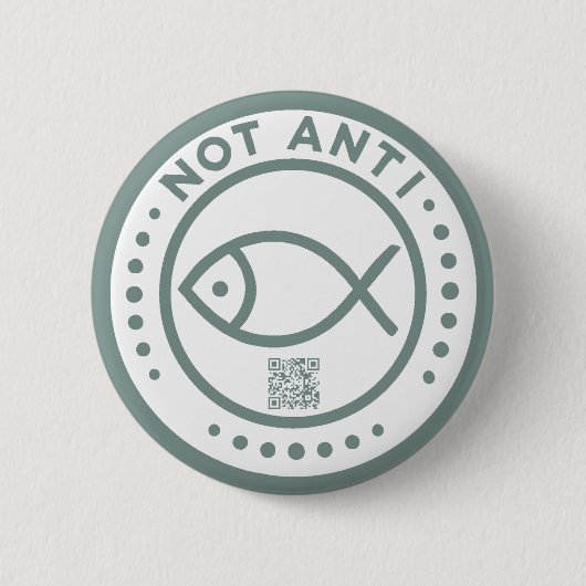 Graues Schlachtschiff NichtAntiFish-Abzeichen Button (Vorderseite)