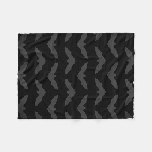 Graues Schläger-Silhouette-Muster Fleecedecke (Vorderseite (Horizontal))