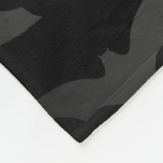 Graues Schläger-Silhouette-Muster Fleecedecke (Ecke)